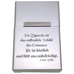 Aluminum cigarette case with individual engraving