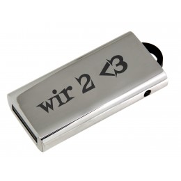 16GB USB 3.0 stick with engraving Polished steel