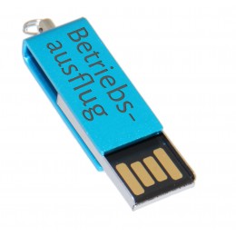16GB USB 3.0 stick with engraving blue