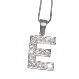 Silver letter charm E