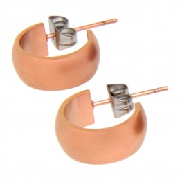 Ear studs made of stainless steel in a matt gold tone