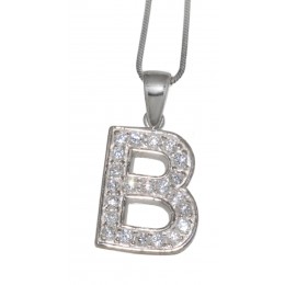 Silver letter charm B