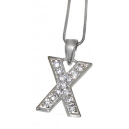 Silver letter charm X