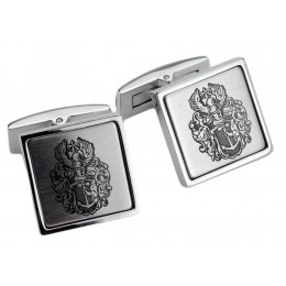 Cufflinks FAVORIT made of stainless steel with engraving