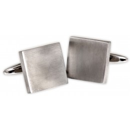 Cufflinks made of stainless steel, square, matted, very macho