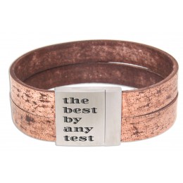 Real leather bracelet used look brown with individual engraving 17cm / 18cm / 19cm / 20cm / 21cm / 22cm / 23cm