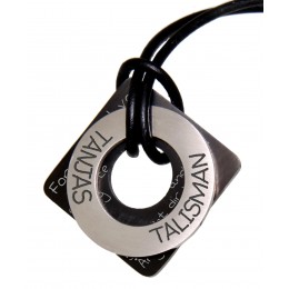 Two-part pendant made of stainless steel with individual engraving