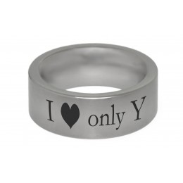 Stainless steel ring 9mm wide smooth and matte with your desired engraving