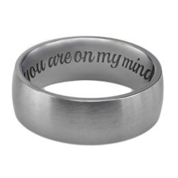 Stainless steel ring matt 9mm wide with your individual engraving