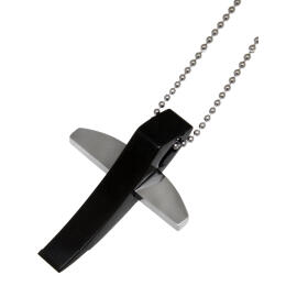 Cross pendant with PVD coating, 44.9x34.6mm