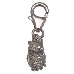 Pendant owl made of 925 sterling silver