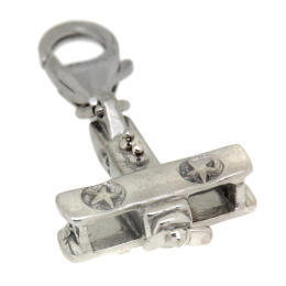 Charm pendant double decker made of 925 sterling silver