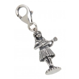 Pendant hula dancer made of 925 sterling silver