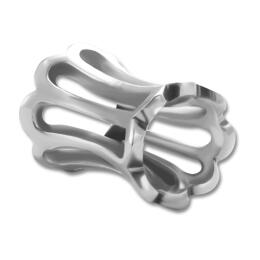 Plug made of 316L surgical steel, with oblong recesses