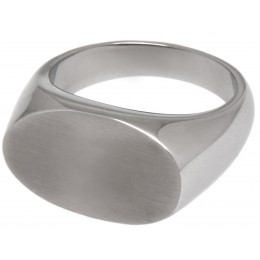 Signet ring made of stainless steel in various sizes, oval engraving surface