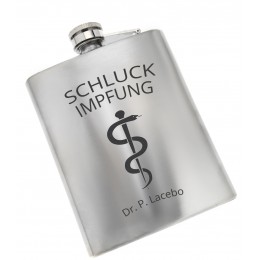 Mr. Riesengross: Large flask made of stainless steel with individual engraving