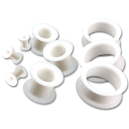 Ear Piercing, Helix Piercing, Tragus, Industrial, Steel, Titanium - Silicone tunnels in 6 different colors from 4mm to 26mm in diameter