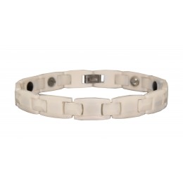 Ceramic bracelet white with magnets inside length 17.5cm / 19cm / 20.5cm / 22cm