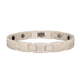 Ceramic bracelet white with magnets inside length 17.5cm / 19cm / 20.5cm / 22cm