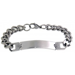 Stainless steel bracelet, 21cm length