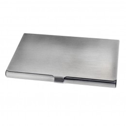 High-quality business card box made of matt 316L stainless steel