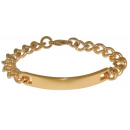 Heavy stainless steel bracelet, PVD gold