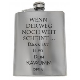 So who overlooks it... Large flask made of stainless steel with individual engraving