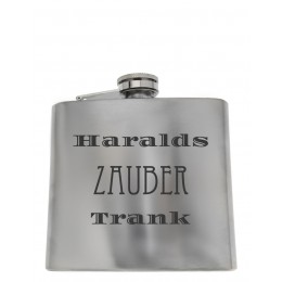 The inconspicuous: medium-sized flask made of stainless steel with individual engraving