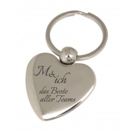 Key fob with a shopping cart chip and your desired engraving