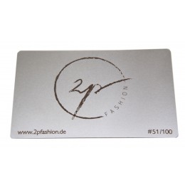 10 business cards made of stainless steel 0.5mm thick with silver engraving