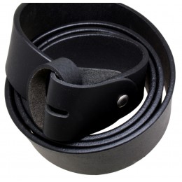 Replacement belt real leather water buffalo black with loop and Ka