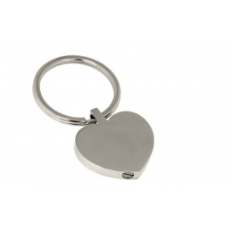 Ash keychain heart made of stainless steel