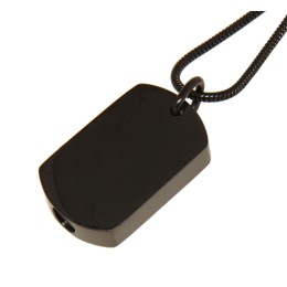 Ash pendant dog tag black made of stainless steel