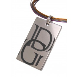 Rectangular stainless steel pendant with engraving of your choice