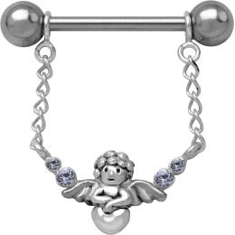 Nipple piercing ANGEL, he dreams