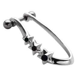 316L Helix Piercing 1.2x6m with silver design