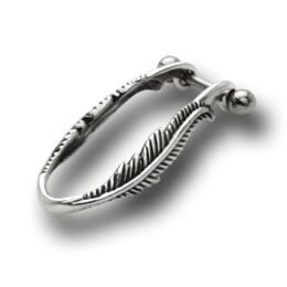 316L Helix Piercing 1.2x6m with silver design