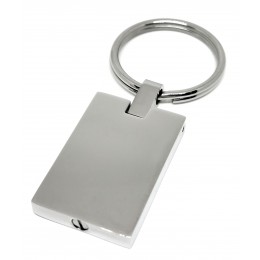 Ash keychain rectangular made of stainless steel