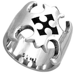 Knight's Crest Ring | Surgical Steel Heraldic Emblem Statement Jewelry