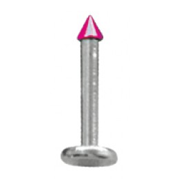 316L Surgical Steel Labret Internally Threaded Colored Tip