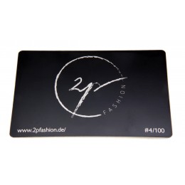 Business card stainless steel black NFC  with engraving 0.5mm thick