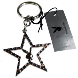 Playboy keychain star with bunny