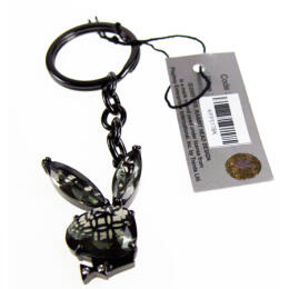 PLAYBOY keychain retro crystal rabbit head