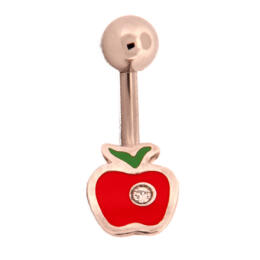 316L Banana w.925* Apple Design , red only w.clear
