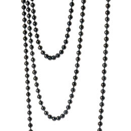 Ball necklace black made of stainless steel with 2mm ball diameter and sleeve clasp