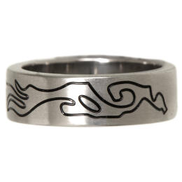 Surgical Steel Wave Ring | Abstract Stainless Steel Band for Men & Women