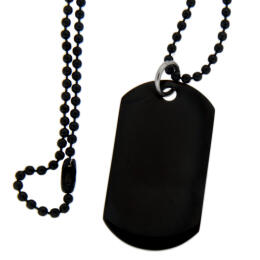 dog tag pendant 316L, PVD black, si