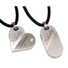 Convertible hearth stainless steel pendant with your individual engraving