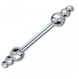 Mini barbell dumbbell 1.2mm made of steel with two attachment sets