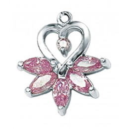 Pendant for helix, intimate and nipple piercing Navette heart